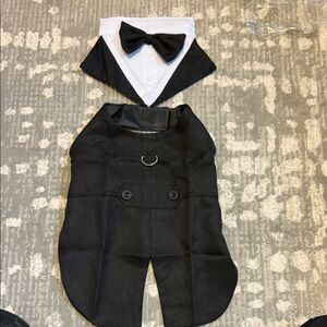 Black and White Pet Tuxedo with Bow Tie